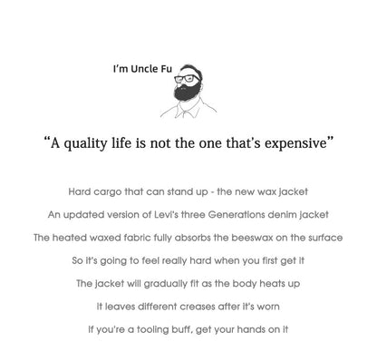 Maden Retro Heavyweight Canvas Oil Waxed Jacket Cotton Waterproof Hunting Coat Male Spring Khaki Casual Work Safari Style Jacket