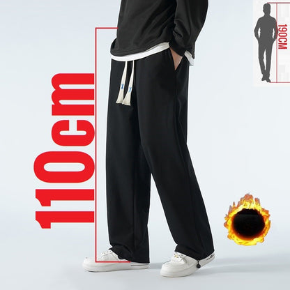 Big Tall Men Sweat Pant Drawstring Extra Long Length Sweatpant Stretch Winter Fleece Sport Jogger Trouser Male 200Cm 190cm 120cm