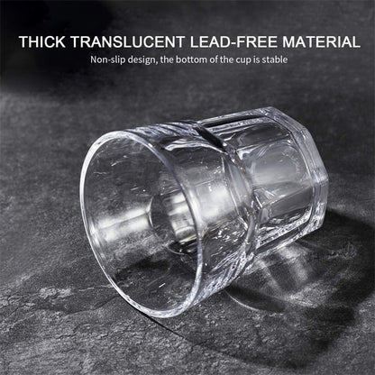 HeY Lilac Copos de Uísque 4Pcs de Vidro Transparente Clássico para o Dia a Dia Copos de Água Copos de Coquetel Conjunto de Copos de Dose de Uísque