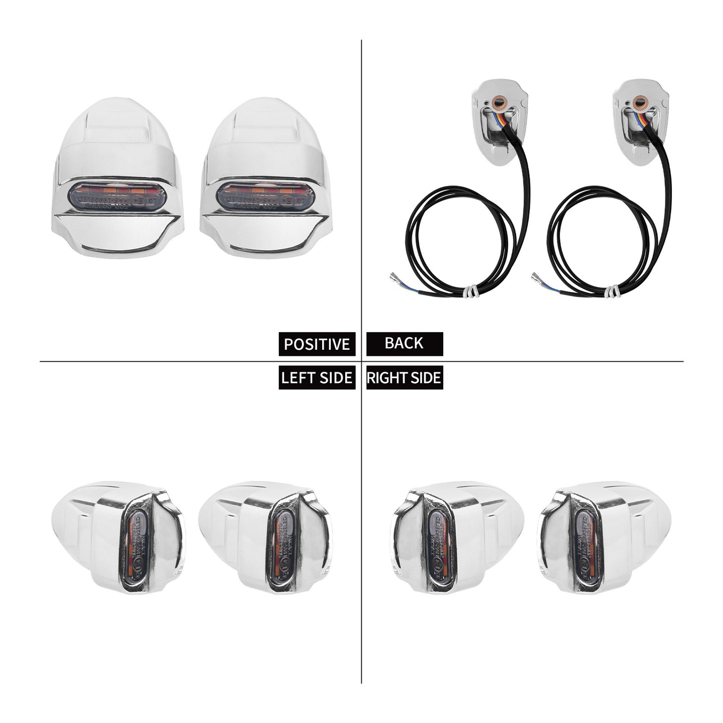 Motorcycle Rear LED Lights With E-Mark Brake Lamp For Harley Dyna 2000-17 Softail Breakout Fat Boy 00-2025 Turn Signal Indicator