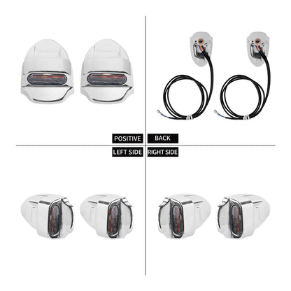 Motorcycle Rear LED Lights With E-Mark Brake Lamp For Harley Dyna 2000-17 Softail Breakout Fat Boy 00-2025 Turn Signal Indicator