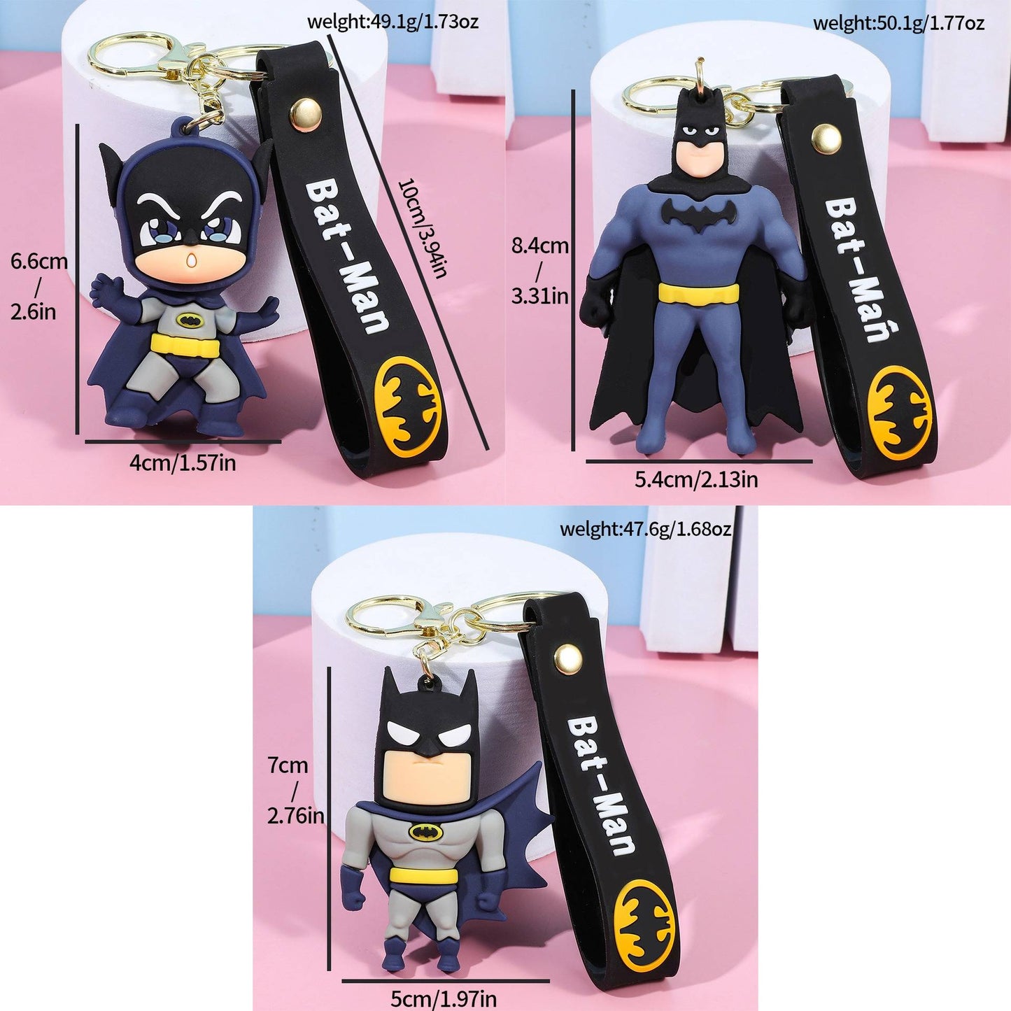 Anime Harley Quinn desenho animado Marvel Batman Coringa imagem boneca bolsa chaveiro pingente fofo Mulher Maravilha acessórios para carro chaveiro