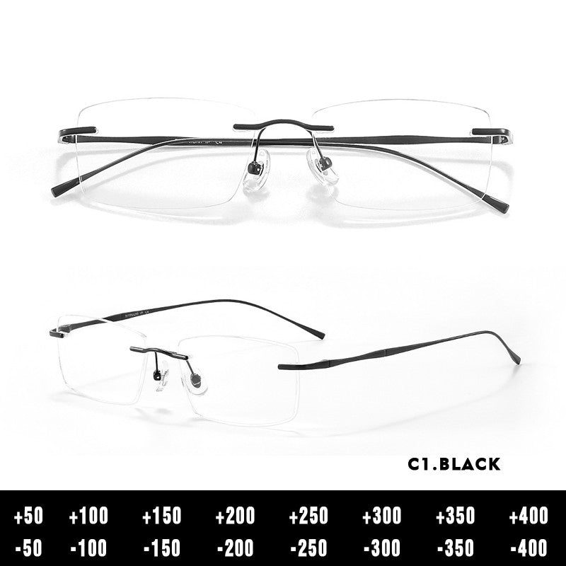 KANSEPT Square Myopia Eyeglasses Photochromic Lenses Man Blue Light Ultra-light Titanium Reading Glasses Men Optical Women Lens