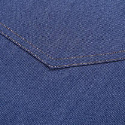 Men Shirt Denim Oversize 6XL 7XL 8XL 10XL Plus Size Fashion Casual Cowboy Blue Pockets Loose Long Sleeve Cotton High Quality