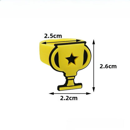 10-30Pcs Cartoon Football Theme Silicone Rings for Football Carnival Birthday Party Favors Pinata Gift Bag Filler Prize Party