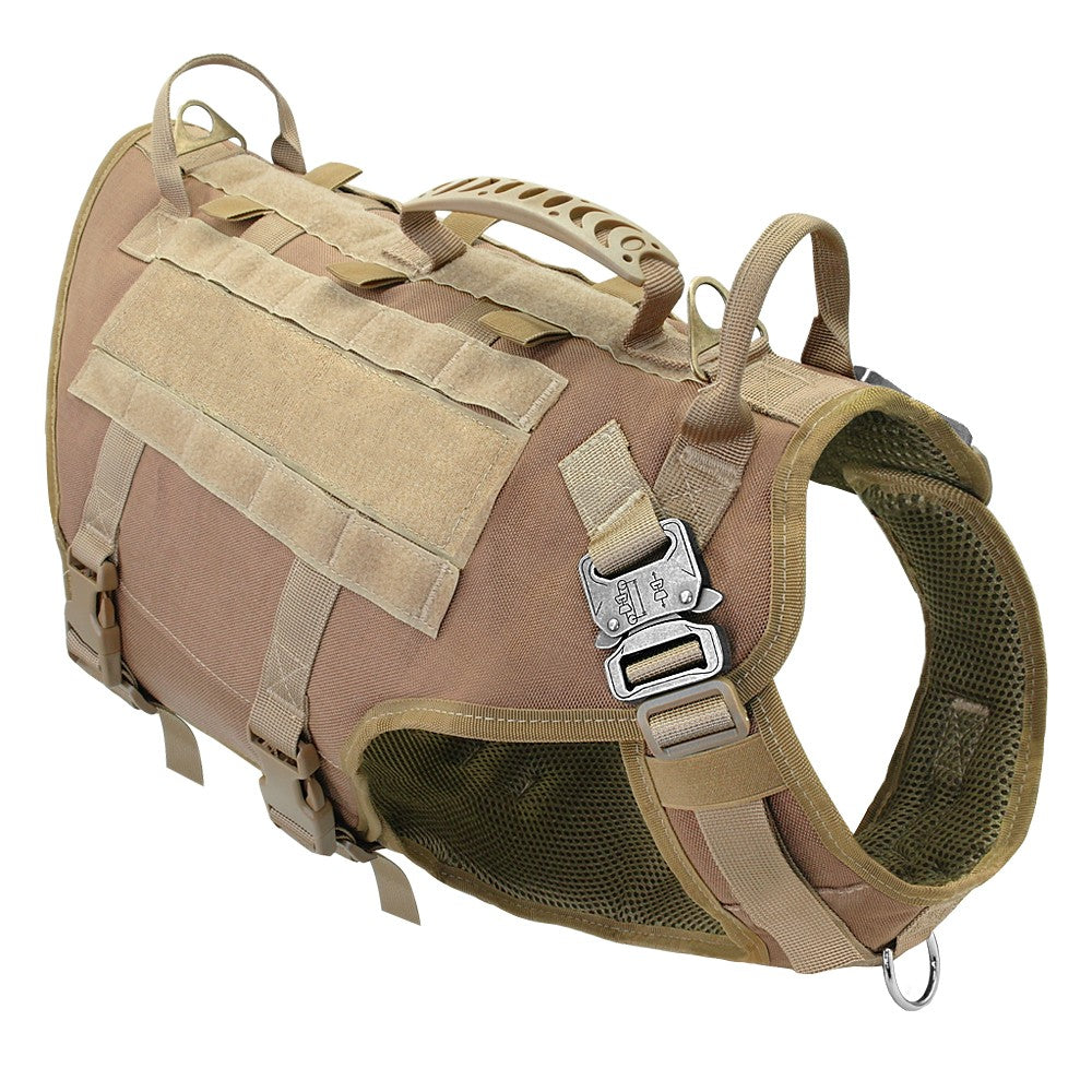 Colete Tático Militar para Cães, Sem Puxão, para Cães de Médio e Grande Porte, Treinamento, Caminhada, Colete Molle para Cães com Bolsos
