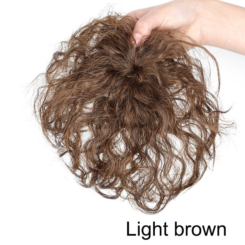 Extensão de cabelo sintético de 6 polegadas com clipe, touca curta encaracolada, peruca respirável leve, aumenta o volume do cabelo