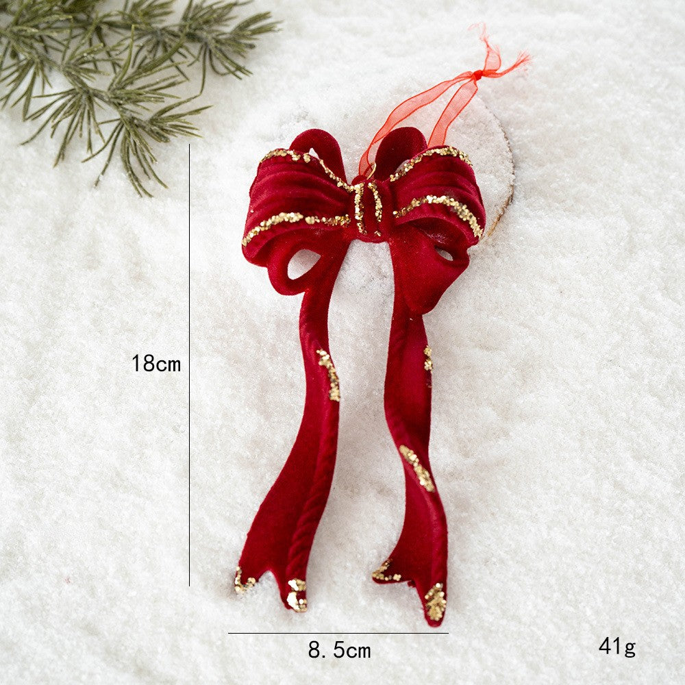 1/10PCS Red Velvet Christmas Tree Accessories Carriage Garland Hanging Holiday Party Celebration Decorations