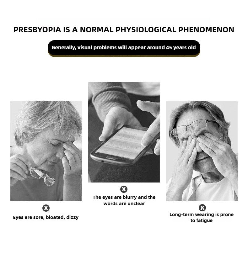 Retro Round Eyeglasses Suitable for Presbyopia Color-matching Trendy Small Frame HD Reading Glasses