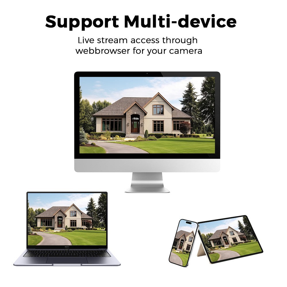 4MP 2K PTZ Wifi Camera ICsee HD Outdoor Surveillance Camera IP66 Waterproof Night Vision Human Detection Alert Home Security CAM