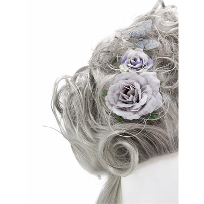 Pink Fluffy High-Top high quality Synthetic Wig | Queen's Hairstyle with Feather Flowers | Wig for Queen Cosplay