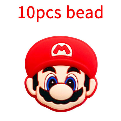 10pcs Mickey Minnie Silicone Pacifier Clips Food Grade Teethers For Baby DIY Baby Soother Nursing Pacifier Chain Accessories