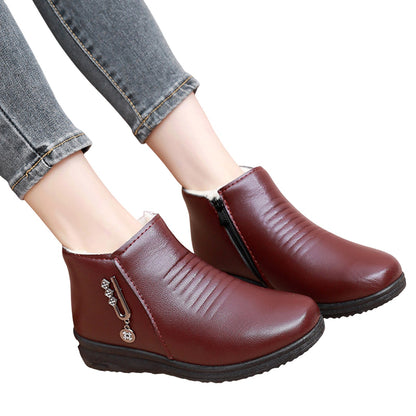 Women's Winter Warm Boot Waterproof Warm Ankle Booties Rain Boots for Halloween Thanksgiving Christmas Gifts