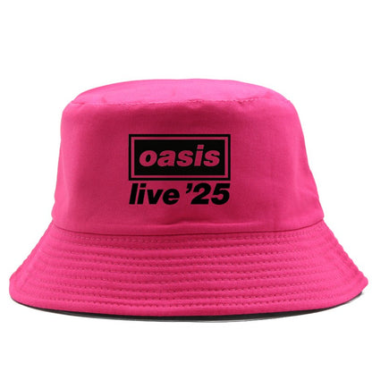 OASIS New 2025 Printed Cotton Bucket Hat Men Women Party Music Outdoor Fashion Panama Fisherman Hat Sun Beach Hat Wholesale