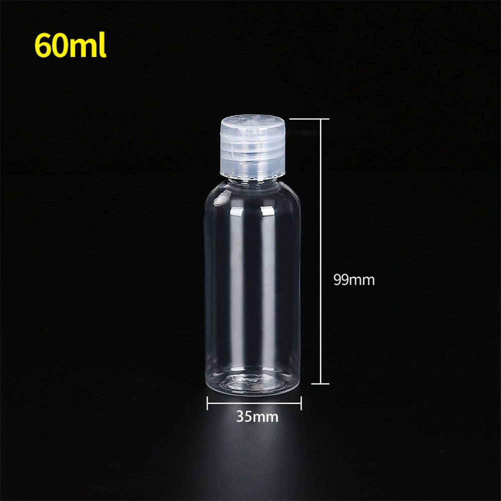 Travel Bottles 15ml 30ml 50ml 100ml 150ml 200ml 250ml 500ml Lotion Bottle Clear Plastic PET Vial Flip Top Cosmetic Container