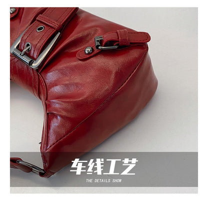 2025 Large Capacity Pleated New Retro Commuter Temperament Locomotive Do Old Style Underarm Shoulder Bag Women