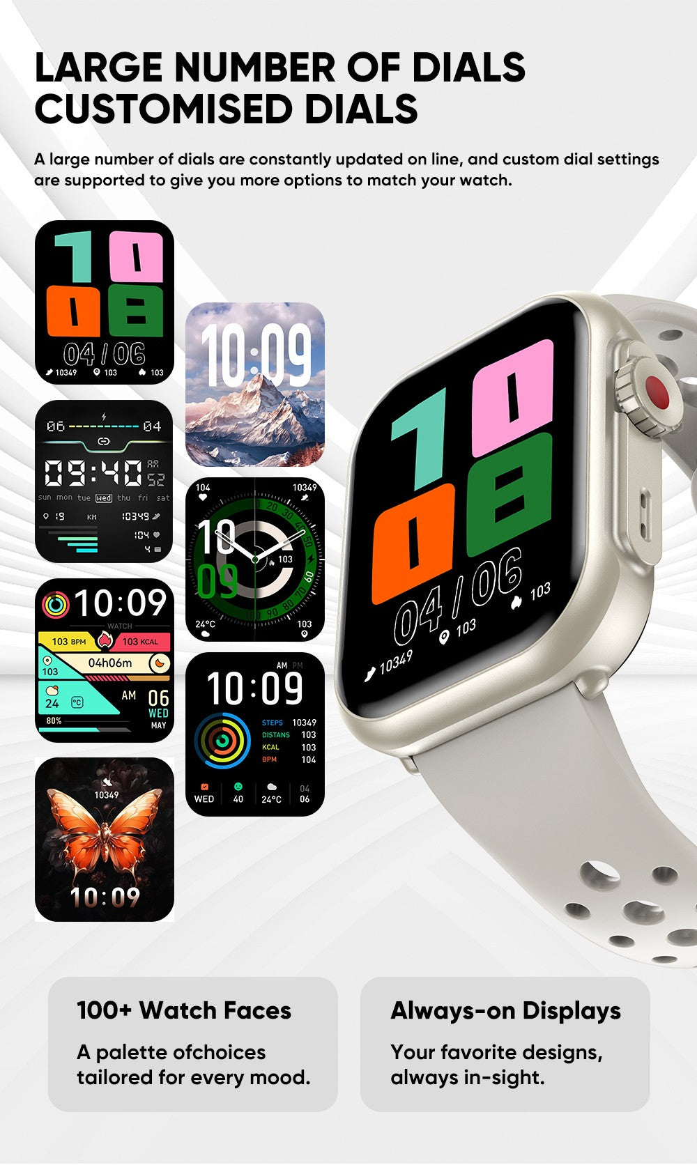 2025 Novo Relógio Inteligente Esportivo da Moda Masculino Feminino Tela Sensível ao Toque Total AMOLED HD de 1,85 Polegadas IP68 À Prova D'Água Smartwatches com Chamada Bluetooth