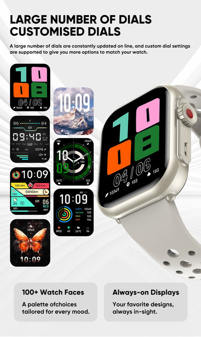 2025 Novo Relógio Inteligente Esportivo da Moda Masculino Feminino Tela Sensível ao Toque Total AMOLED HD de 1,85 Polegadas IP68 À Prova D'Água Smartwatches com Chamada Bluetooth