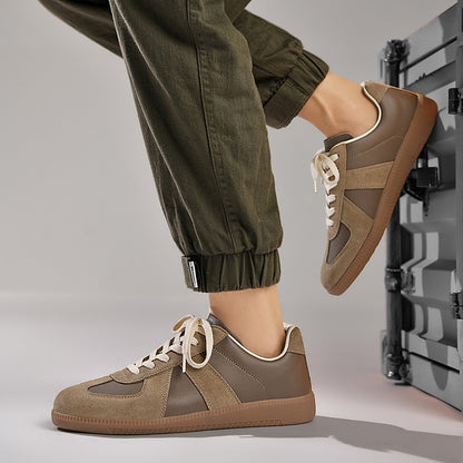 Leisure Walk Tenis Masculino Trainers Fashion Leather Men's Casual Shoes Lace Up  Simple Vulcanize Shoes Outdoor Male Sneakers