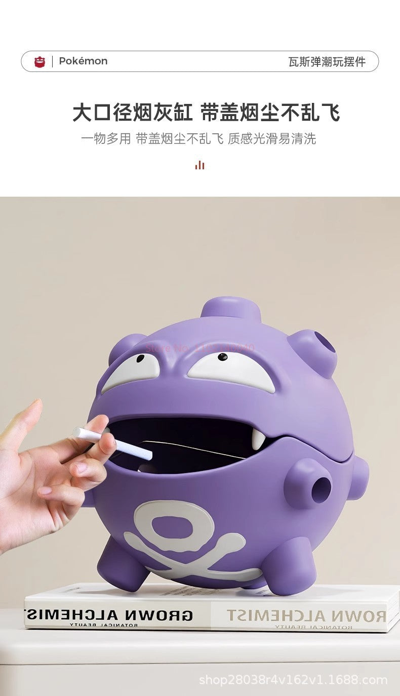 Bandeja Espiral de Incenso Koffing, Anime Gastly, Queimador de Incenso Interno, Suporte Fofo, Boneco Grimer para Decoração de Mesa de Carro, Brinquedo a Gás