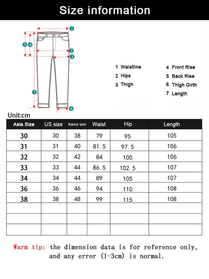 Summer Thin Men's Elastic Cotton Jeans Fashion Blue Comfortable Business Straight Casual Pants Brand Male Clothes Trousers