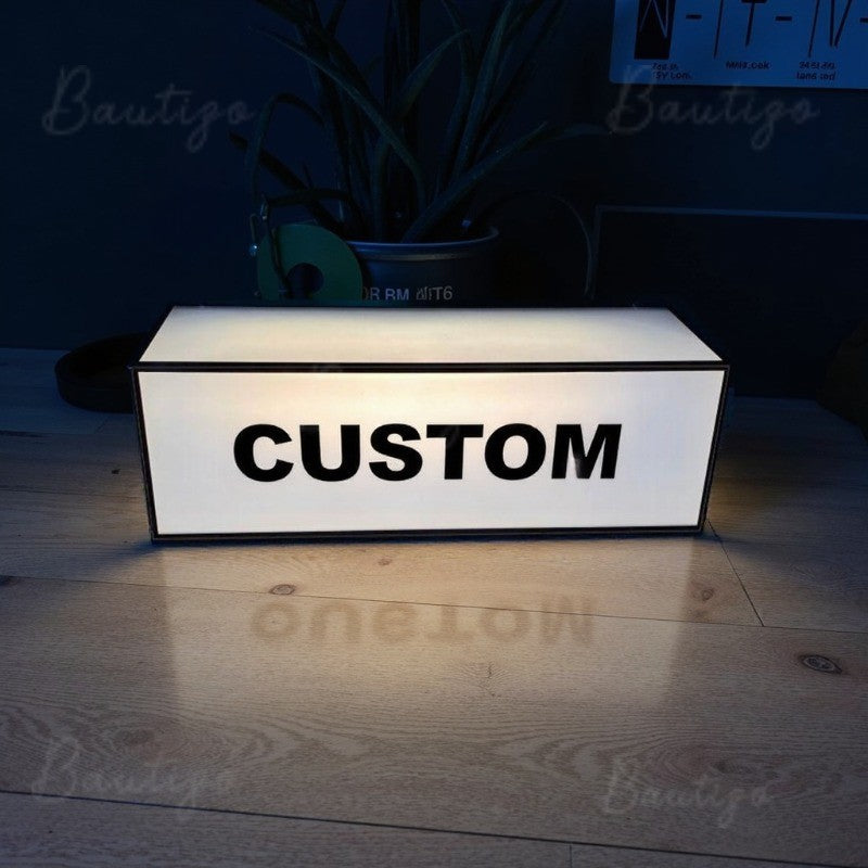 Custom LED Acrylic Light Box Sign Night Decor Interior Decoration Small Table and Wall Lamp Signage Room Sign