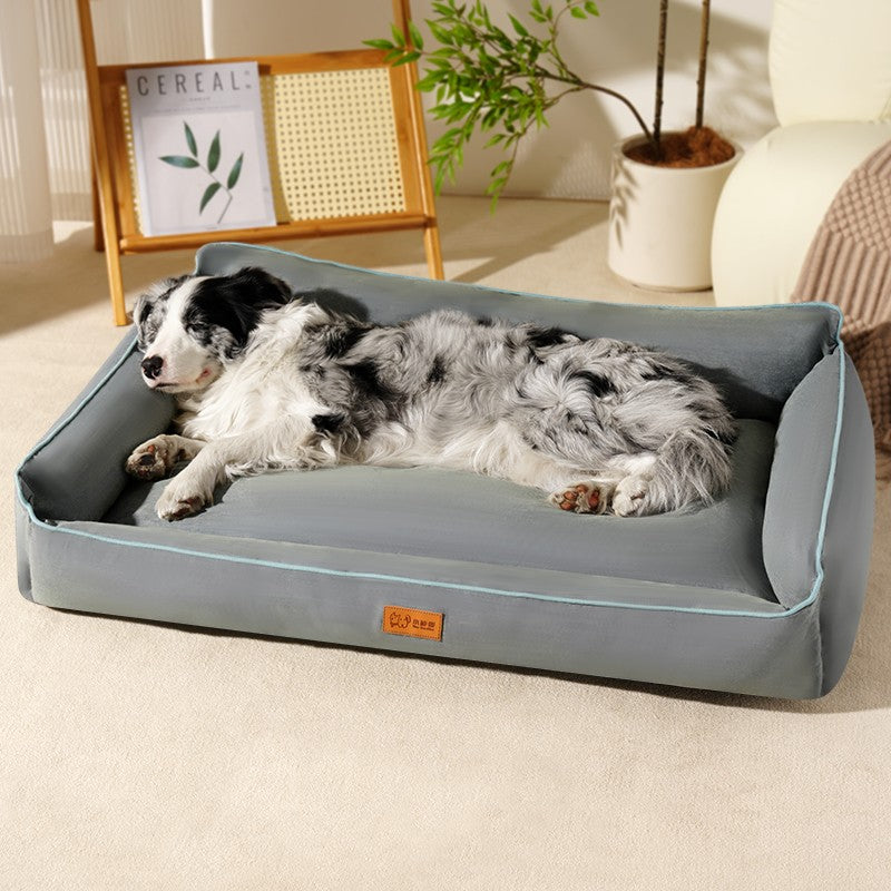 Cama de Cachorro de Inverno, Sofá Impermeável para Cães de Porte Médio, Cama de Espuma para Animais de Estimação com Capa Removível Lavável e Fundo Antiderrapante