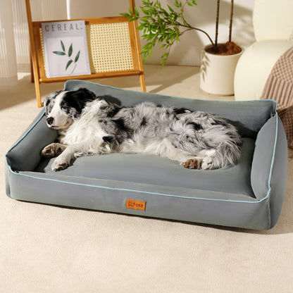 Cama de Cachorro de Inverno, Sofá Impermeável para Cães de Porte Médio, Cama de Espuma para Animais de Estimação com Capa Removível Lavável e Fundo Antiderrapante