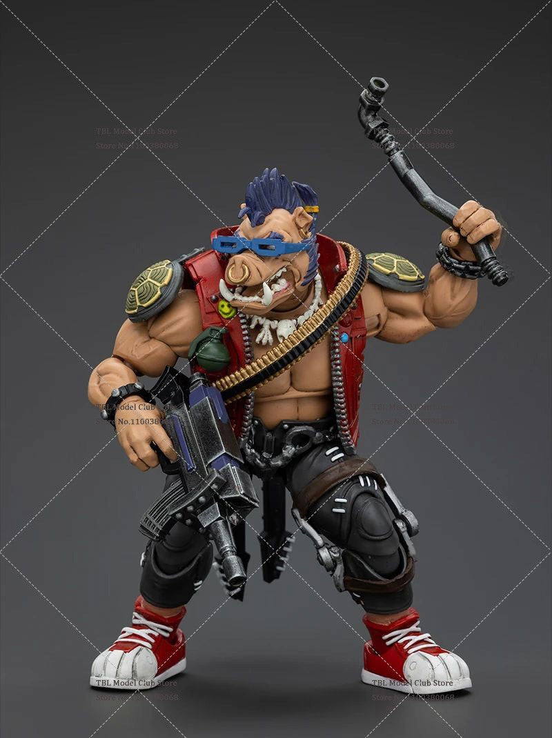Original JOYTOY TMNT 1/18 Coleção Rocksteady&Beebop Conjunto Completo Boneco de Ação Soldado 11.5cm