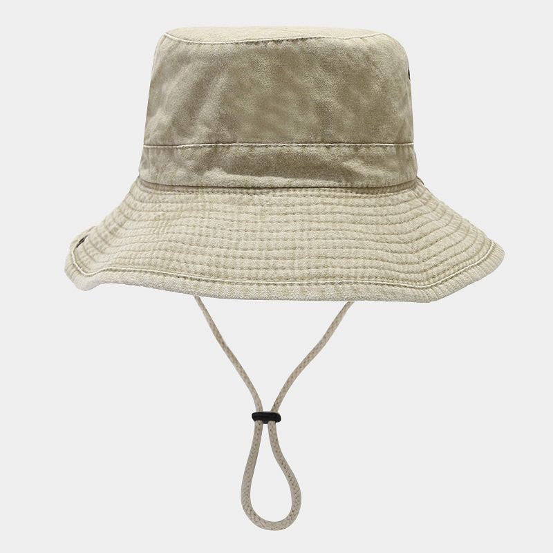 2024 Four Seasons Cotton Solid Bucket Hat Fisherman Hat Outdoor Travel Sun Cap for Men and Women