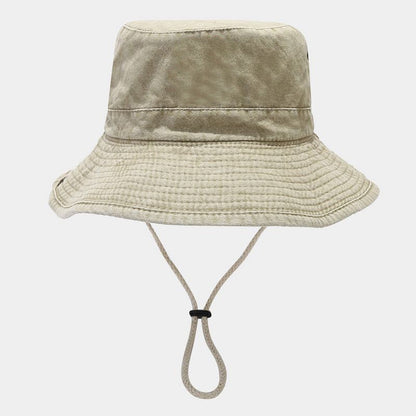 2024 Four Seasons Cotton Solid Bucket Hat Fisherman Hat Outdoor Travel Sun Cap for Men and Women