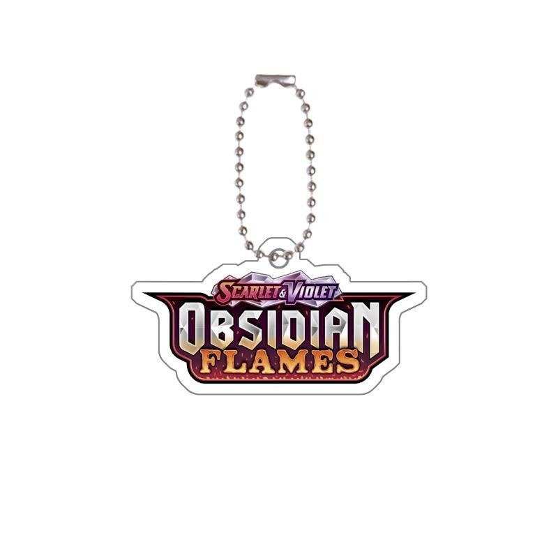 Chaveiro de acrílico de série completa para Mega Evoluções em inglês Sv10 Sv11 Sv9 151 Logotipo Anime Pingente de acrílico de decoração de bolsa