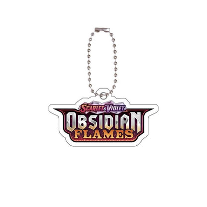 Chaveiro de acrílico de série completa para Mega Evoluções em inglês Sv10 Sv11 Sv9 151 Logotipo Anime Pingente de acrílico de decoração de bolsa