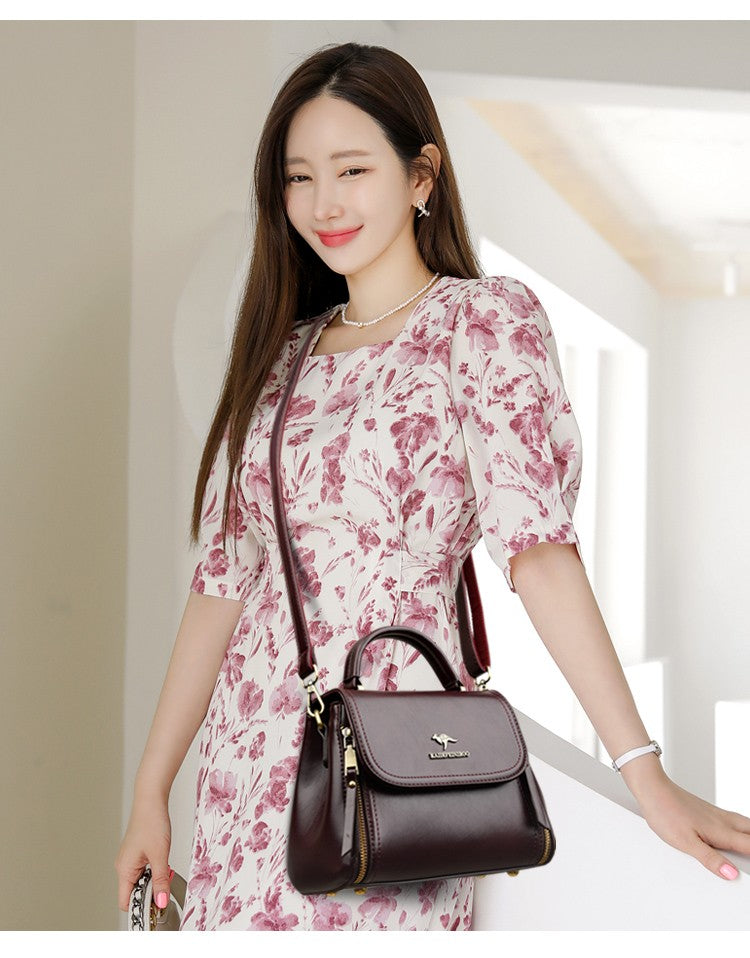 Women's Soft Leather Top-Handle Bags Luxury Design Shoulder Messenger Bags High Quality Handbags and Purses Commuting Sac a Main