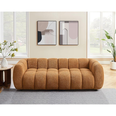 88" Oversized Boucle Sofa, Modern Upholstered Tufted Cloud Couch, Deep Seat Boucle Sofa,Cozy Modern 3 Seater Couch for Li