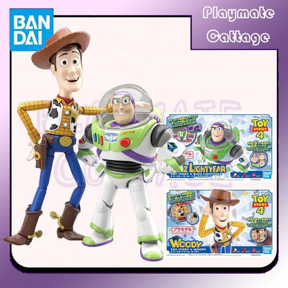 Em Estoque BANDAI Original Cinema-rise Toy Story 4 Buzz Lightyear Woody Anime Figura Modelo de Montagem Brinquedo Presente Colecionável Infantil