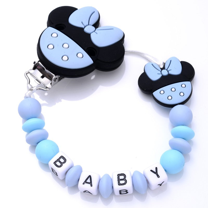 New 5 Colors Baby Teether Handmade Making Pacifier Clips  Holder Chains Silicone Pacifier Chain Clip Baby Teething Chain