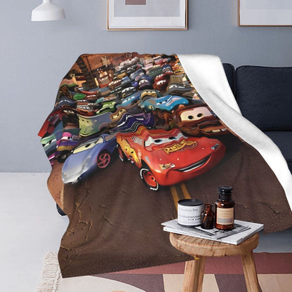 Cobertor Carros Relâmpago McQueen "A Vida É Uma Estrada" Cobertor Aveludado Respirável Super Quente para Cama Sofá Manta Fina de Pelúcia