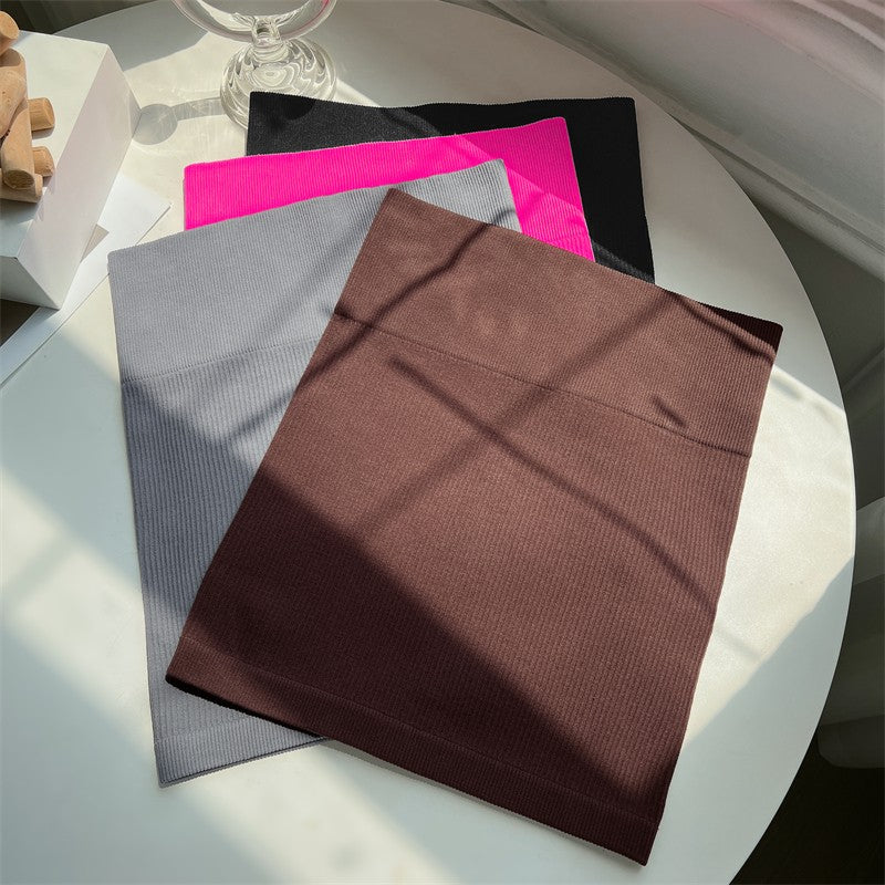 Women's High Waist Ribbed Striped Mini Skirt Tight Night Club Party Pencil Skirt Casual Short Skirt Sexy Solid Color Bodycon New