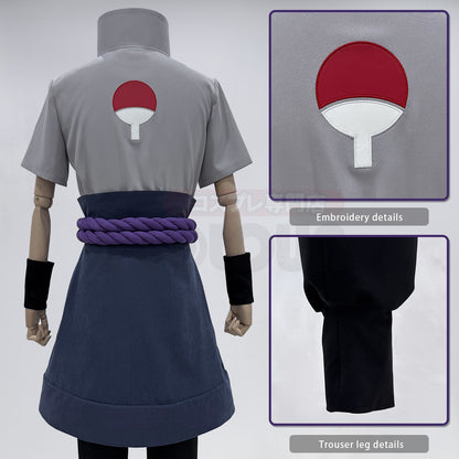 HOLOUN Anime Uchiha Sasuke Cosplay Costume Top Pants Belt Cos Convention Gift Adult Version Unisex