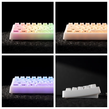 Teclado Mecânico XVX M67 JadeStone com Teclas IMD-Tech Hot Swappable Design Gasket Teclado com Retroiluminação RGB Personalizada Tri-Modo