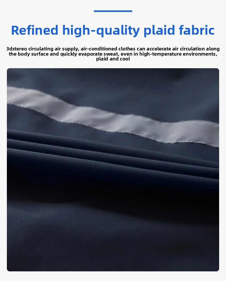 Summer Cooling Jacket Men's Hooded Fan Jacket Heat Resistant Fan Air Conditioner Clothes Breathable Outdoor Fishing Fan Workwear