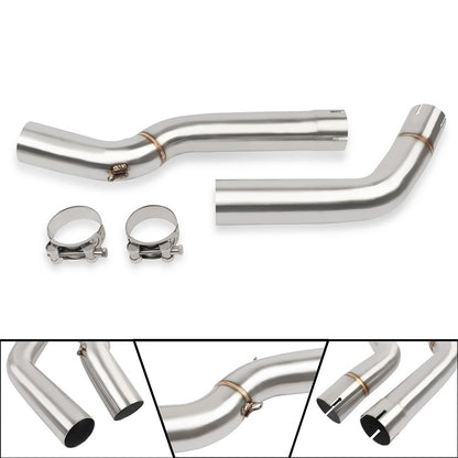 For Honda CBR1000RR 2004-2007 05 Exhaust System Black Muffler Tips Mid Link Pipe Exhausts Pipes