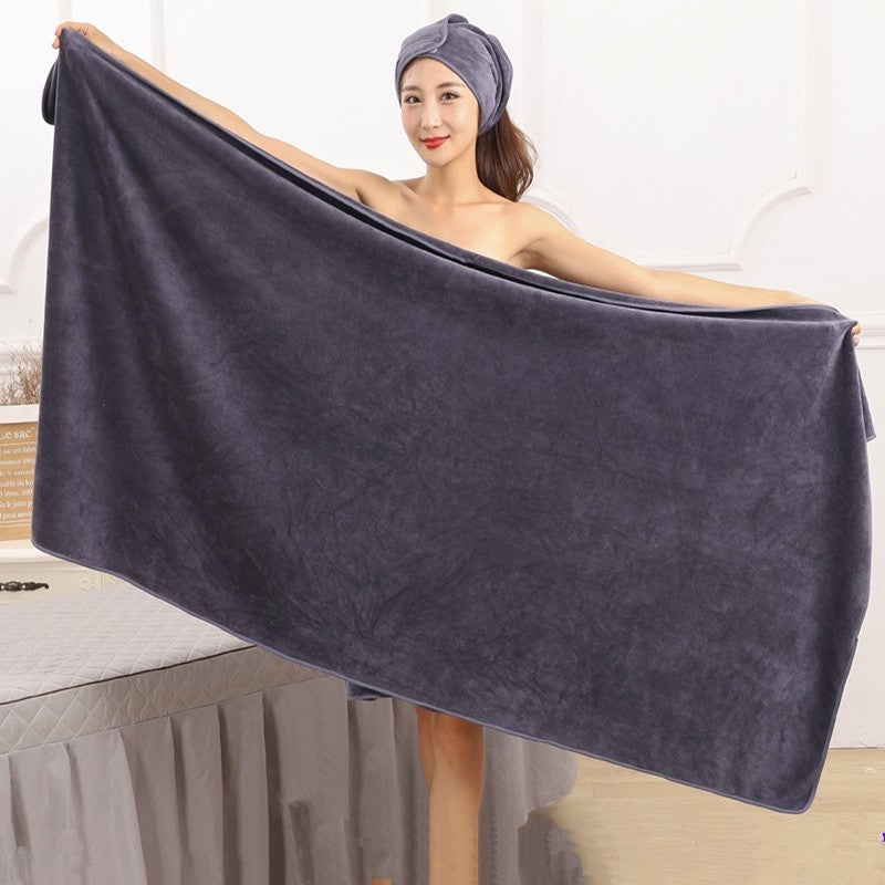 Microfiber Bath Towel , 100X200 cm -Extra Absorbent, Fast Drying, Multipurpose for Swimming, Fitness, Sports, Yoga, Grey