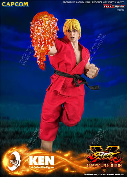 Iconiq Studio x Capcom IQGS-04 1/6 Escala Homem Soldado Ken Masters Lutador Conjunto Completo Boneco de Ação Colecionável de 12 polegadas