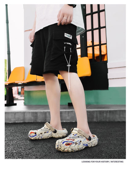 2025 Men's Summer Clogs Sandals Eva Slippers Men Fashion Flat Sandals Men Leisure Slides Men Casual Shoes Plus Size 46 47