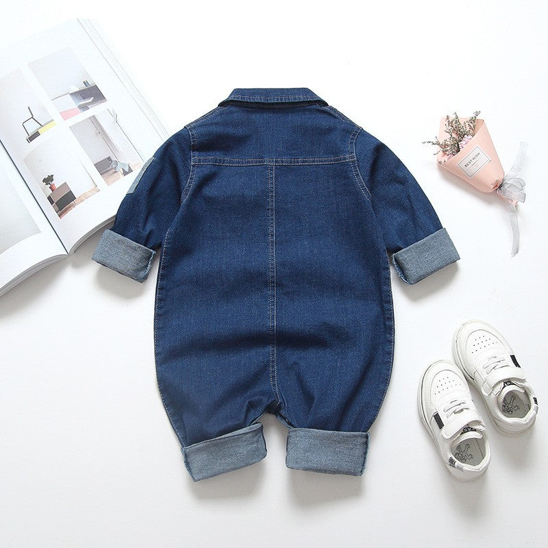 Macacões de Bebê IENENS Roupinhas de Recém-nascidos Macacão Jeans Peça Única 0-18 Meses Menino Menina Roupas Macias Roupas Infantis