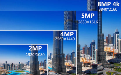 Câmera IP de segurança dome/turret externa UltraHD 4K 8MP PoE Onvif 3840x2160, detecção humana, visão noturna colorida com luz dupla 30 metros