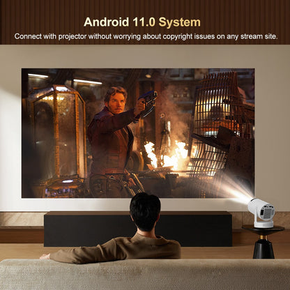 Salange HY300 Ultra Projector Update HY300 4K Android11 Wifi6 Allwinner H713 BT5.4 1080P 1280*720P Home Theater Outdoor Portable