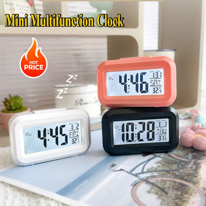 Bedside Table Alarm Clock Date Temperature Function Children's Bedroom Clock Home Offices Desktop Clock Desk Decor Digital Child